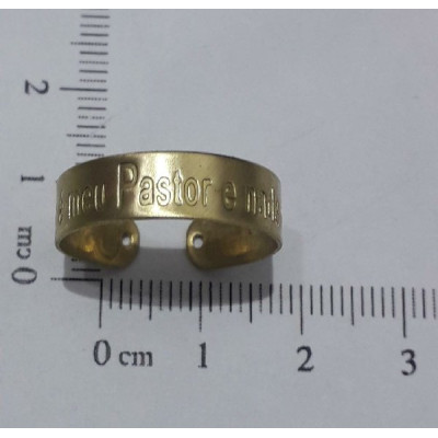 AC LATÃO ANEL REGULAVÉL O SENHOR É MEU PASTOR 2 F