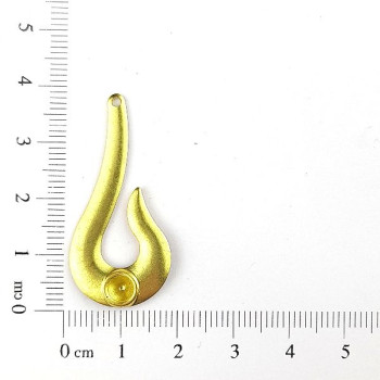 AC LATÃO GANCHO DIREITO LISO PEDRA 1 FURO