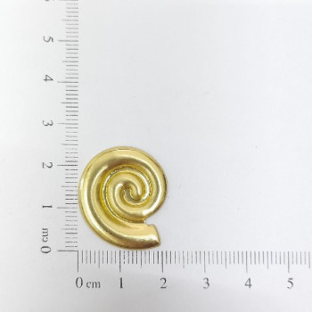 AC LATÃO CARACOL BOLD M CHEIO 24MM ESQUERDO