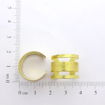 AC LATÃO ANEL FALANGE REGULAVEL 14MM TRES TIRAS