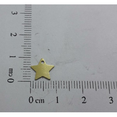 AC LATÃO ESTRELA 10MM CHEIA RETA 1 FURO