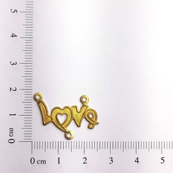 AC LATÃO ESCRITA LOVE RESINA 3 ARG