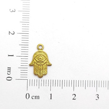 AC LATÃO MÃO HAMSA P OLHO GREGO 1 ARG