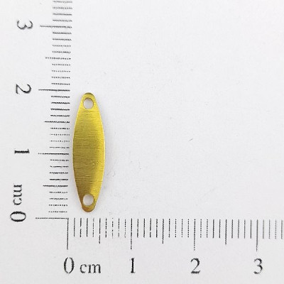 AC LATÃO NAVETE LISA CURVADA 2 FUROS