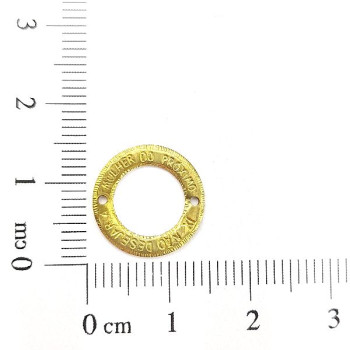 AC LATÃO REDONDO P VZD MANDAMENTO IX 2 FUROS