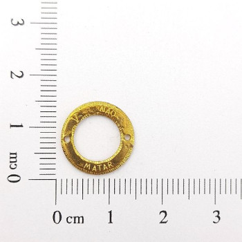 AC LATÃO REDONDO P VZD MANDAMENTO V 2 FUROS