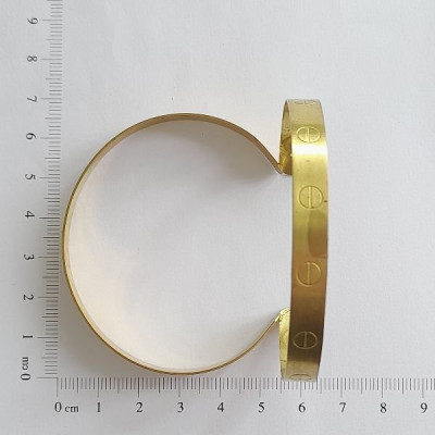 AC LATÃO BRACELETE PARAFUSO S/ FURO