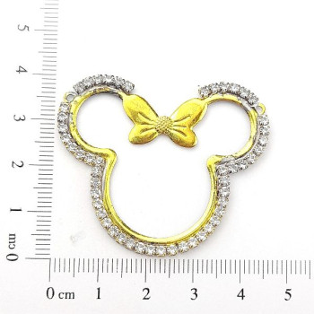 AC LATÃO MINNIE G LAÇO CHEIO LISO ZIRCÔNIA 2 ARG