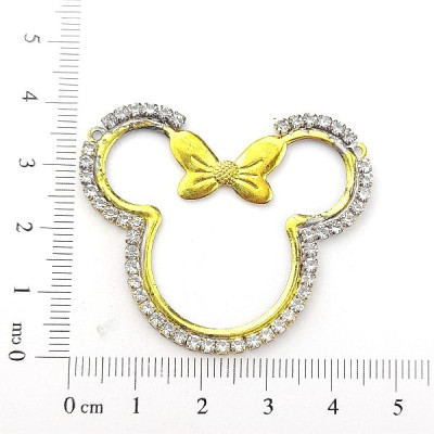 AC LATÃO MINNIE G LAÇO CHEIO LISO ZIRCÔNIA 2 ARG