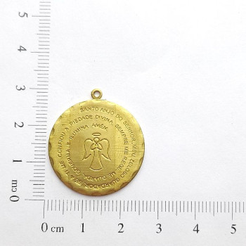 AC LATÃO MEDALHA VORTICE ANJO DA GUARDA 1 ARG