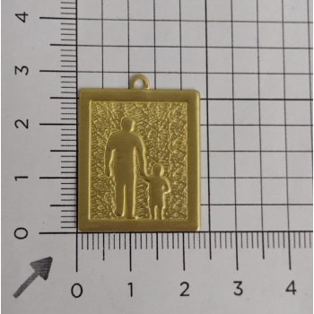 AC LATÃO PLACA 29MM PAI E FILHO 1 ARG