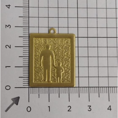 AC LATÃO PLACA 29MM PAI E FILHO 1 ARG