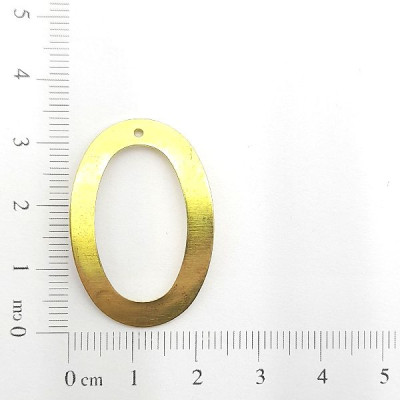 AC LATÃO OVAL G CURVADO VZD 1 FURO