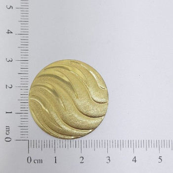 AC LATÃO REDONDO 28MM ONDAS LISO E CLICADO