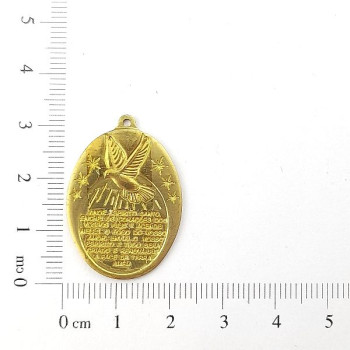 AC LATÃO MEDALHA OVAL ESPIRITO SANTO 1 ARG