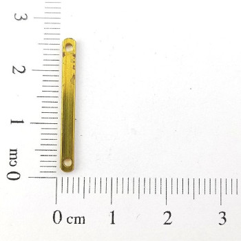 AC LATÃO PALITO LISO G 25MM 2 FUROS