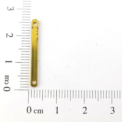 AC LATÃO PALITO LISO G 25MM 2 FUROS