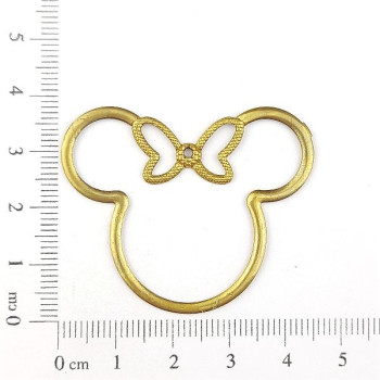 AC LATÃO MINNIE G LAÇO VZD TXT 1 FURO