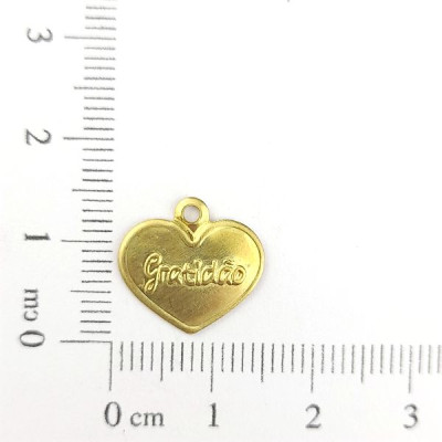 AC LATÃO CORAÇÃO LISO GRATIDÃO 1 ARG