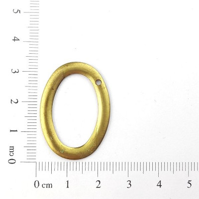 AC LATÃO OVAL LISO VZD 1 FURO ESQUERDO