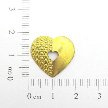 AC LATÃO CORAÇÃO G ESQUERDO PONTILHADO VZD S/ ARG