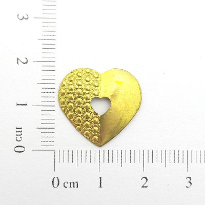 AC LATÃO CORAÇÃO G ESQUERDO PONTILHADO VZD S/ ARG