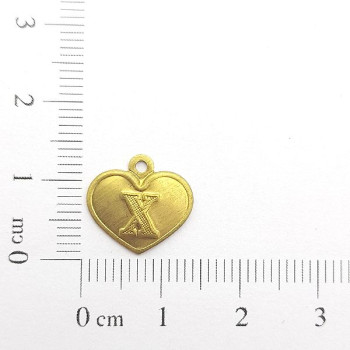 AC LATÃO CORAÇÃO LETRA X 1 ARG