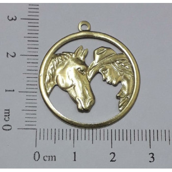 AC LATÃO REDONDO CAVALO E MENINA VZD 1 ARG