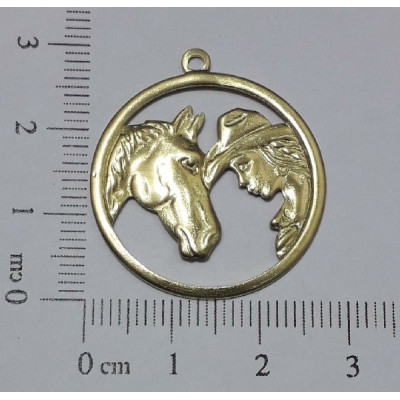 AC LATÃO REDONDO CAVALO E MENINA VZD 1 ARG