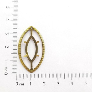 AC LATÃO NAVETE PEDRA 9 X20 1 FURO