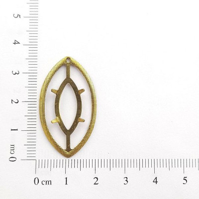 AC LATÃO NAVETE PEDRA 9 X20 1 FURO