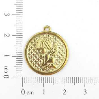 AC LATÃO MEDALHA ANJO REZANDO 1 ARG