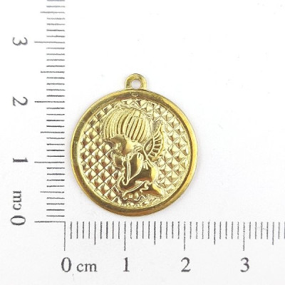 AC LATÃO MEDALHA ANJO REZANDO 1 ARG