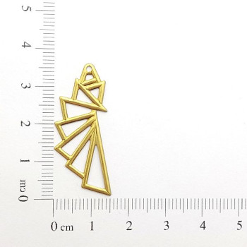 AC LATÃO CASCATA TRIANGULOS VZD ESQUERDO 1 FURO