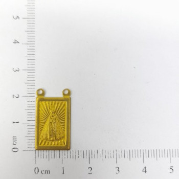 AC LATÃO ESCAPULÁRIO P 23MM NSS SRA APARECIDA