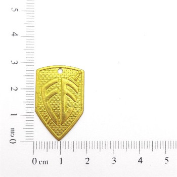 AC LATÃO ESCUDO FÉ 1 FURO