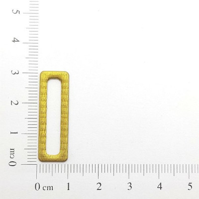 AC LATÃO RETANGULO VZD TXT S/ FURO