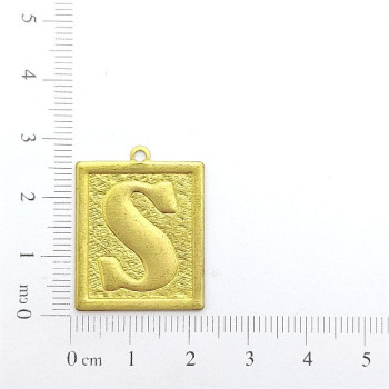 AC LATÃO PLACA TXT LETRA S 1 ARG