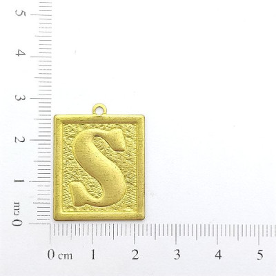 AC LATÃO PLACA TXT LETRA S 1 ARG