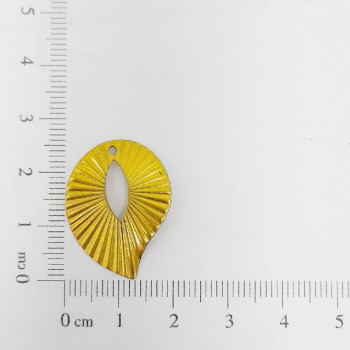 AC LATÃO FOLHA ESQUERDO EFEITO 3D 1 FURO