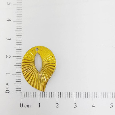 AC LATÃO FOLHA ESQUERDO EFEITO 3D 1 FURO