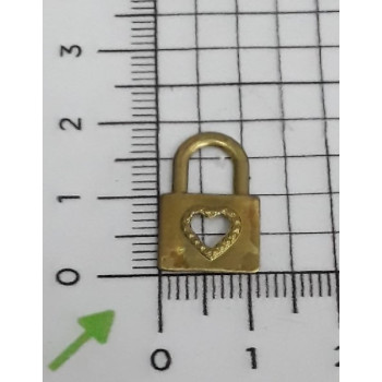 AC LATÃO CADEADO CORAÇÃO VZD S/ ARG