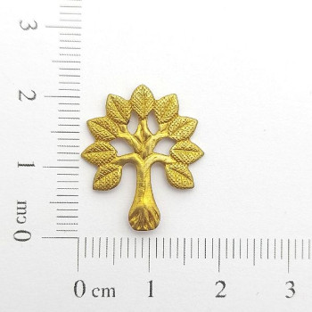 AC LATÃO ÁRVORE FOLHAS TXT S/ FURO