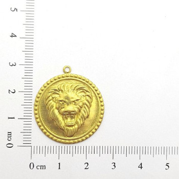 AC LATÃO REDONDO G 30MM LEÃO DE JUDÁ BORDA 1 ARG