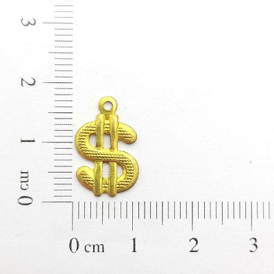 AC LATÃO SIMBOLO CIFRÃO 1 FURO