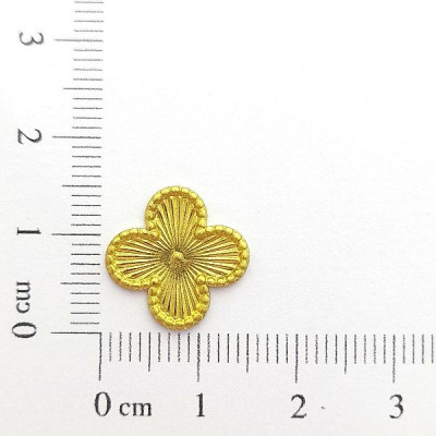 AC LATÃO FLOR 15MM BORDA S/ ARG