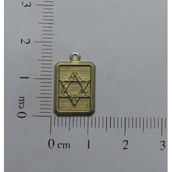 AC LATÃO PLACA 18MM ESTRELA DE DAVI 1 ARG