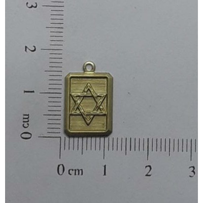AC LATÃO PLACA 18MM ESTRELA DE DAVI 1 ARG