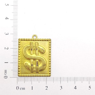 AC LATÃO PLACA CIFRÃO 1 ARG