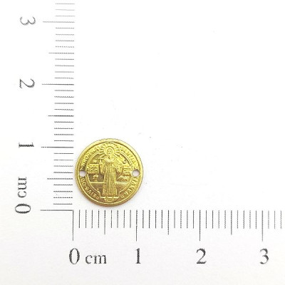 AC LATÃO REDONDO P 10,7MM SÃO BENTO 2 FUROS